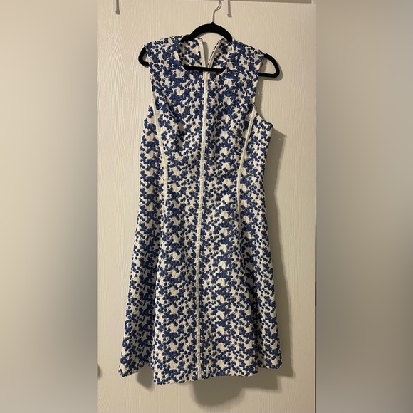 Lela Rose blue and white dress - Picture 1 of 6